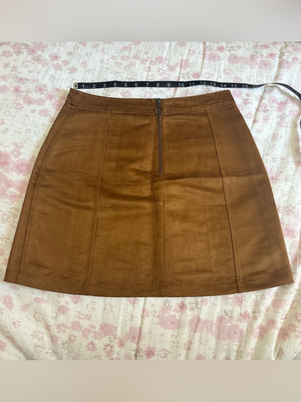 Old Navy Faux Suede Brown Mini Skirt